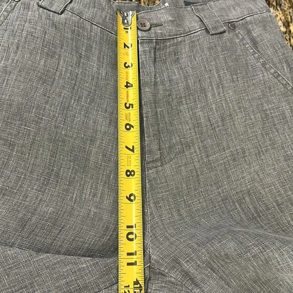 Carven Gris Gray Linen Straight Leg Classic Trousers Pants Size 32